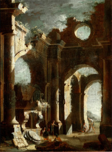 Leonardo Coccorante 2 of a pair of capricci